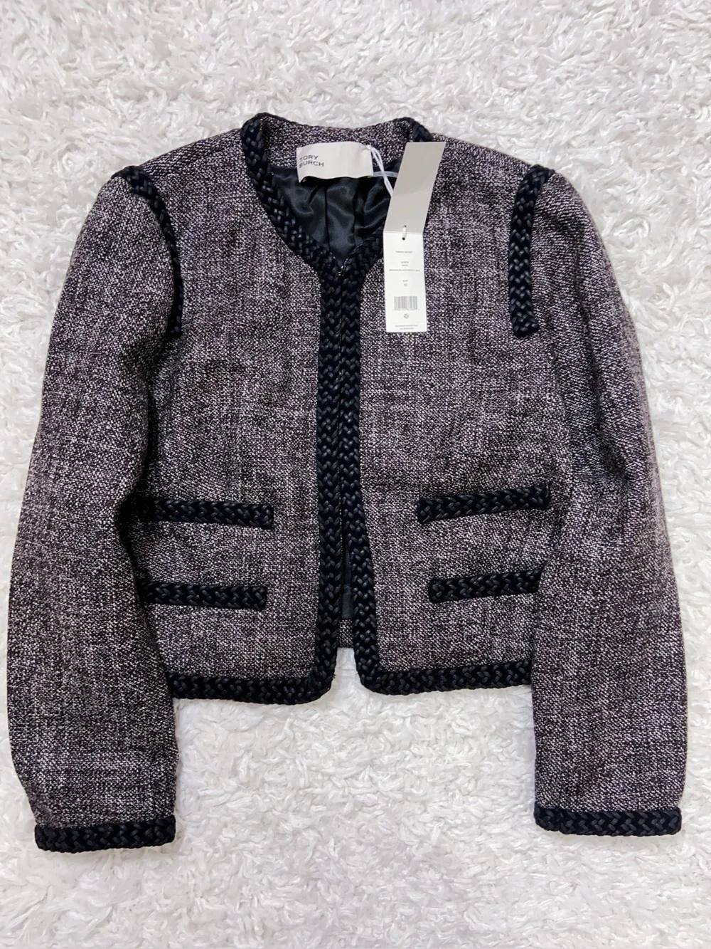 NWT $998 Tory Burch Tailored Wool Tweed Jacket